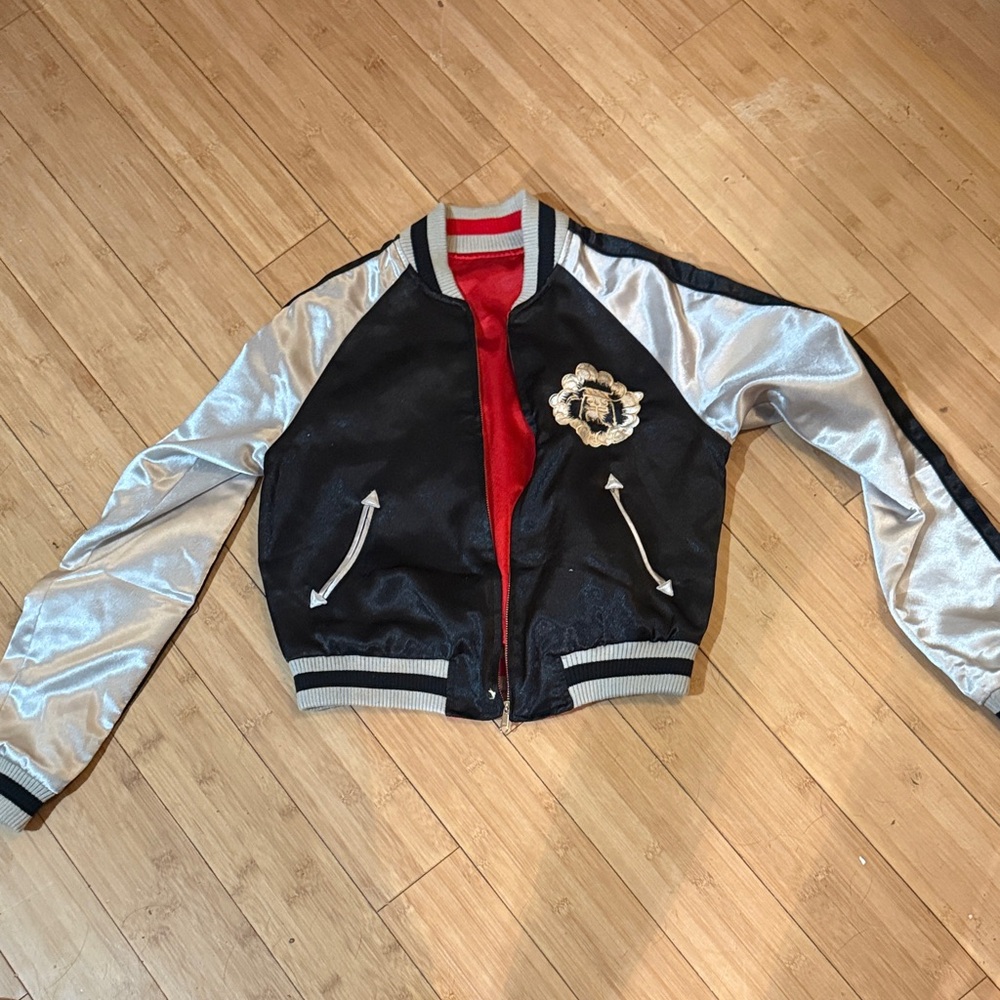 !it Jeans Black and Silver Jacket reversible